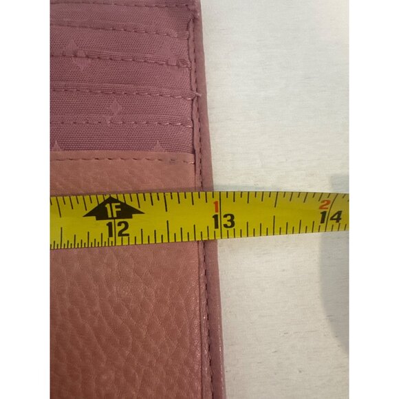 Vintage Fossil Womens Wallet RARE Pink Leather Maddox Trifold Classic Pebbled - Picture 10 of 12